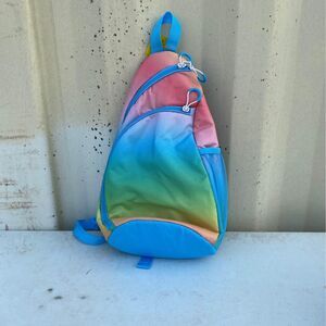 Sun Squad 12-Can Sling Cooler 18qt Adjustable Padded Strap Rainbow Ombre